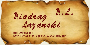 Miodrag Lazanski vizit kartica